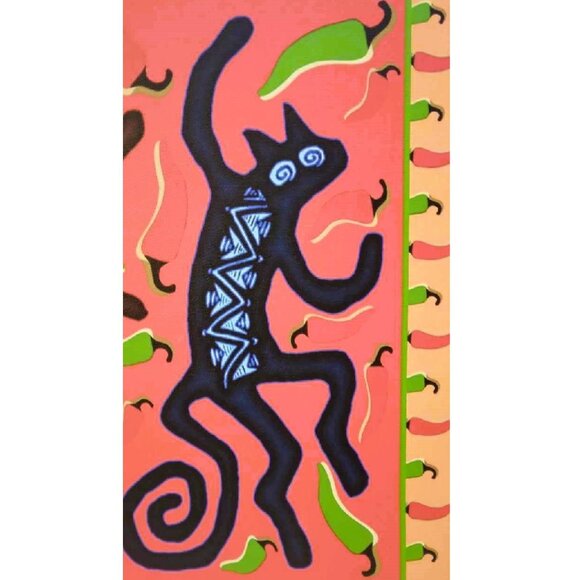 FUN Dancing Peppers Cats Giclee Canvas Wrap Original Art Print - Picture 6 of 11